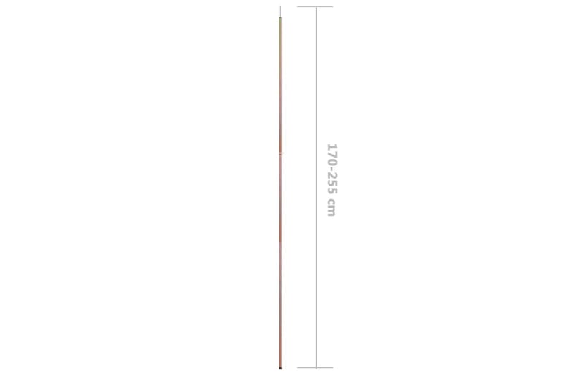 Teleskopiske teltstenger 170-255 cm 2 stk galvanisert stål - Gull - Hage - Utemiljø - Utendørsoppbevaring - Hagetelt & oppbevaringstelt