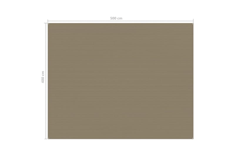 Teltteppe 400x500 cm gråbrun - Taupe - Hage - Utemiljø - Utendørsoppbevaring - Hagetelt & oppbevaringstelt