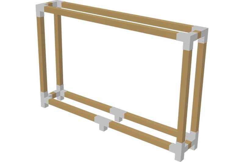 Cubic romavdeler for ved D: 50 cm H: 188 cm B: 286 cm tr - Hage - Utemiljø - Utendørsoppbevaring - Vedoppbevaring