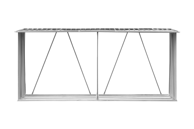 Vedskjul galvanisert stål 330x84x152 cm antrasitt - Vedbod & vedskjul - Vedoppbevaring - Redskapsboder