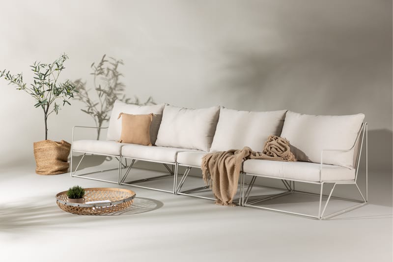 Usteryd 4-seters loungesofa - Beige - Hagemøbler - Loungemøbler - Lounge sofa