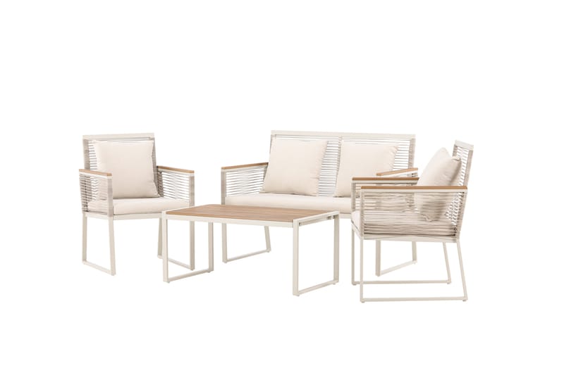 Dallas Sofagruppe 4-seter - Beige - Hage - Utemiljø - Veranda & terrasse - Verandamøbler