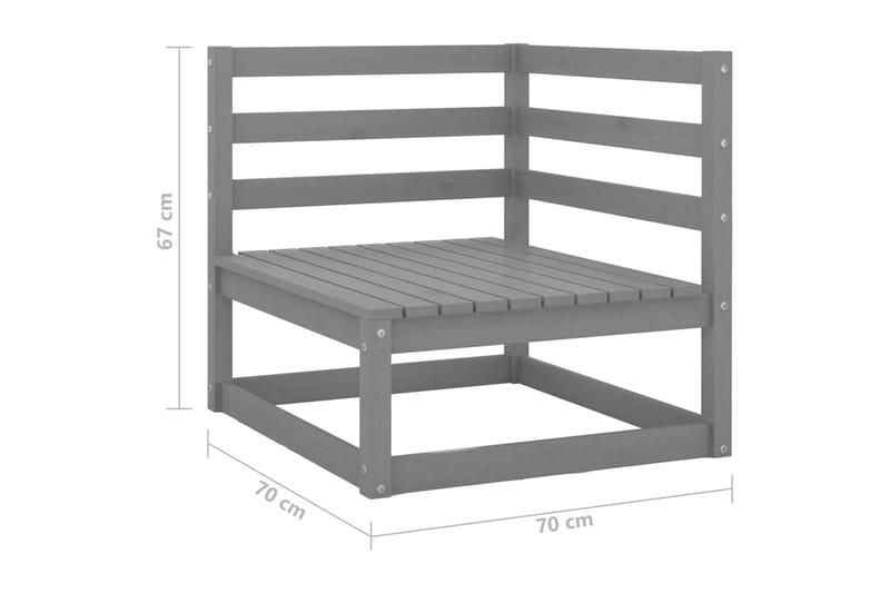 Hagesofagruppe 10 deler grå heltre furu - Grå - Hage - Utemiljø - Veranda & terrasse - Verandamøbler