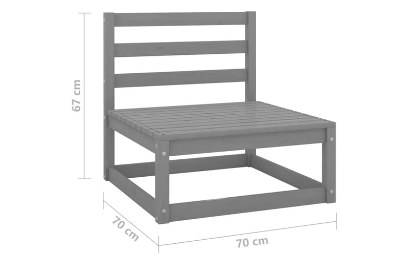 Hagesofagruppe 10 deler grå heltre furu - Grå - Hage - Utemiljø - Veranda & terrasse - Verandamøbler