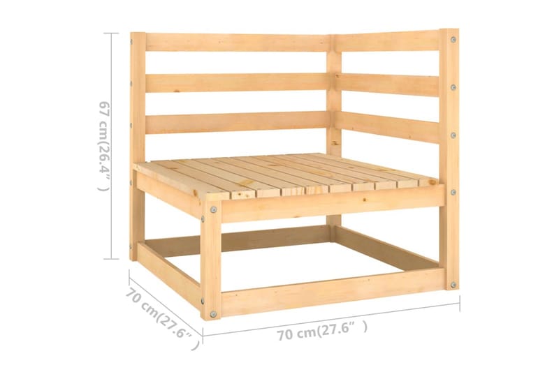 Hagesofagruppe 10 deler heltre furu - Brun - Hage - Utemiljø - Veranda & terrasse - Verandamøbler