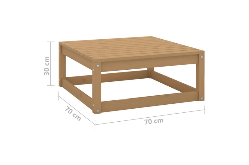 Hagesofagruppe 11 deler heltre furu - Brun - Verandamøbler - Sofagruppe utendørs - Loungesett