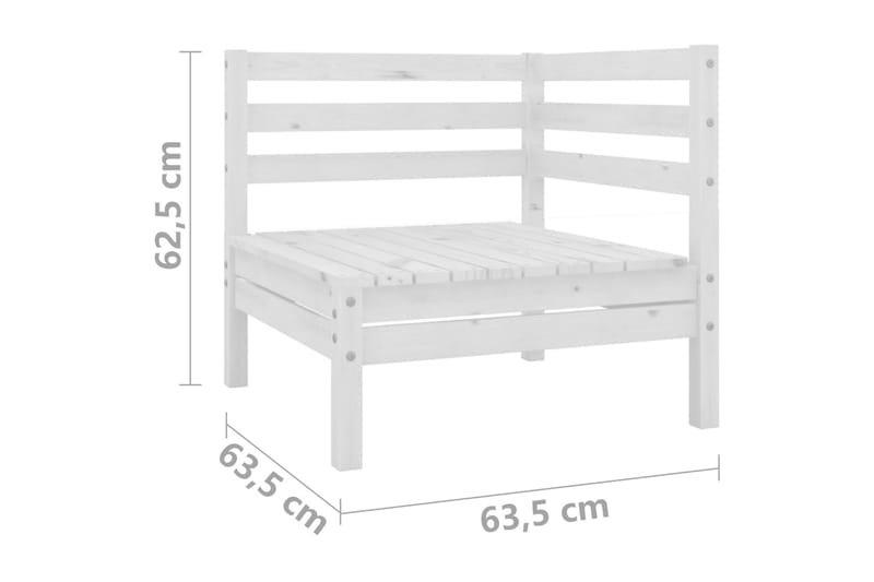 Hagesofagruppe 3 deler hvit heltre furu - Hvit - Hage - Utemiljø - Veranda & terrasse - Verandamøbler