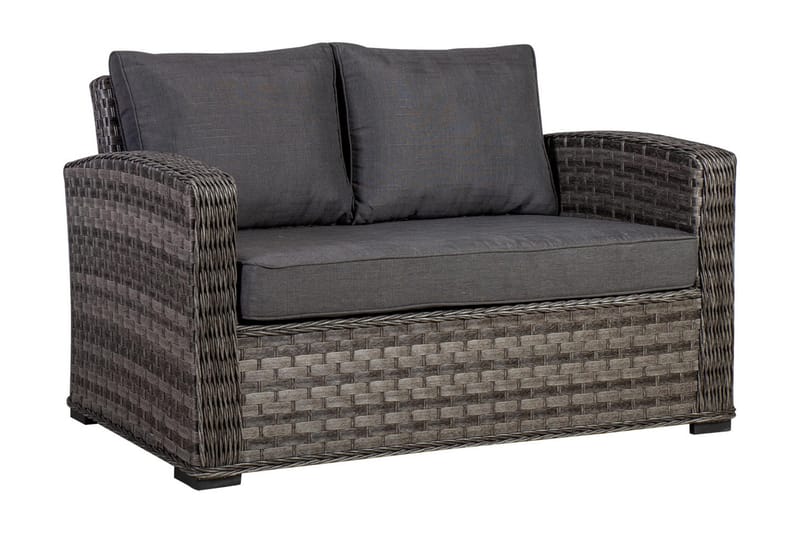 Sofa GENEVA 2-seter 129x78xH78cm grå - Verandamøbler - Sofagruppe utendørs - Loungesett