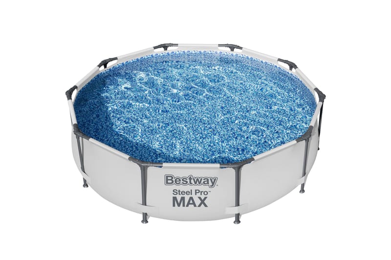 Bestway Steel Pro MAX Over bakken basseng Rundt 3 m Grå - Bestway - Hage - Utendørsbad - Basseng - Frittstående basseng