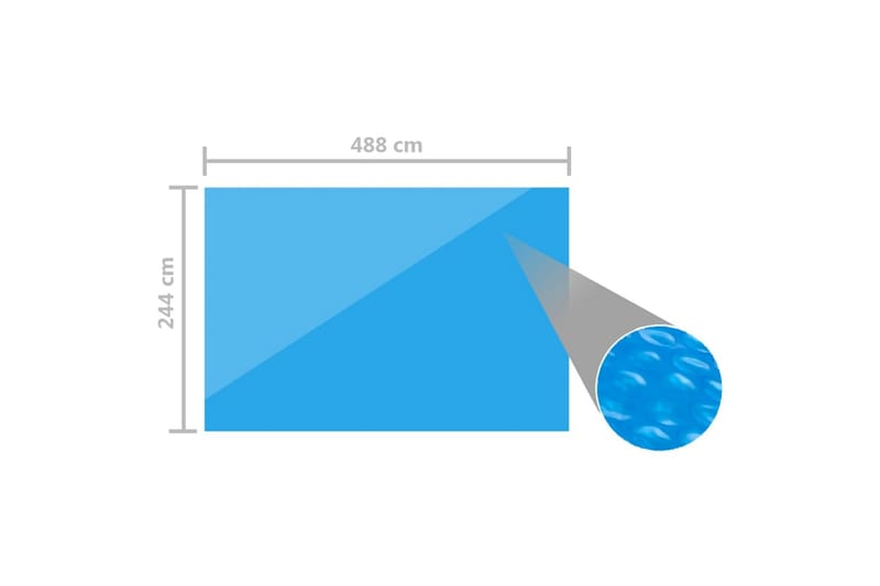 Bassengtrekk blå 488x244 cm PE - Øvrig Bassengtilbehør - Bassengtrekk & bassengbeskyttelse