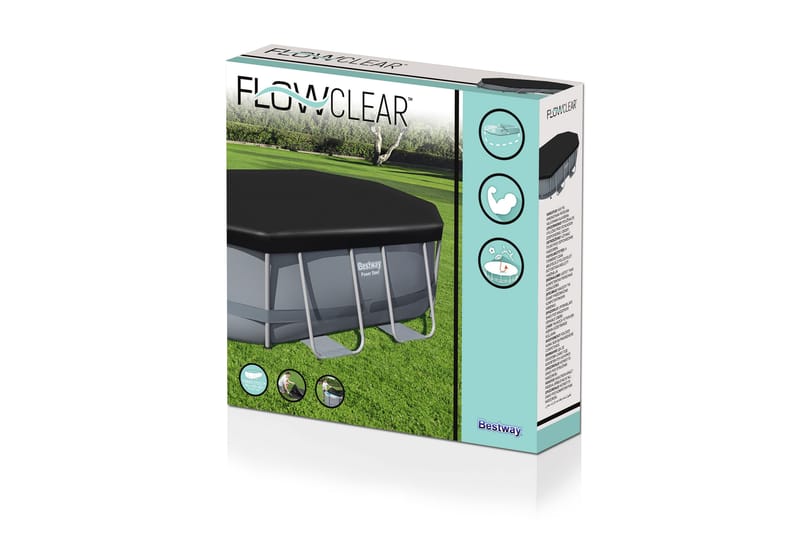 Bassengtrekk Flowclear™ 3,05 x 2 m Svart - Bestway - Hage - Utendørsbad - Bassengtilbehør - Bassengbeskyttelse - Bassengtrekk & bassengbeskyttelse