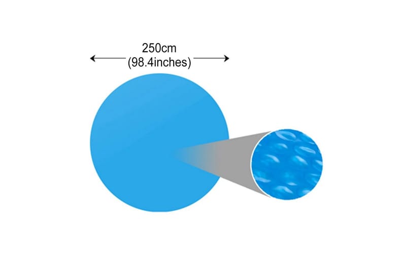 Flytende solarduk PE 250 cm blå - Hage - Utendørsbad - Bassengtilbehør - Bassengduk & liner