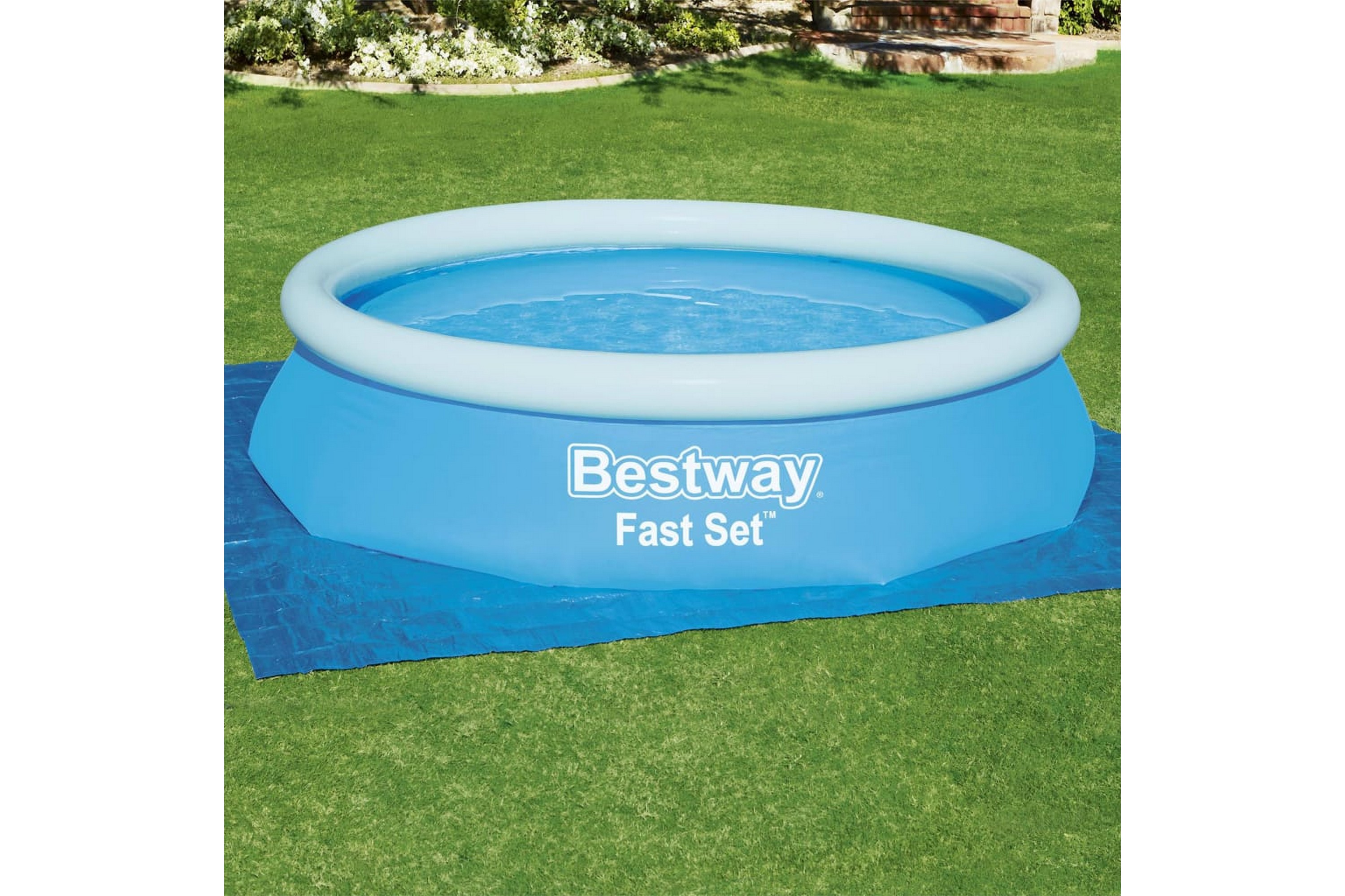 Bestway Bassengduk Flowclear 335x335 cm - Blå