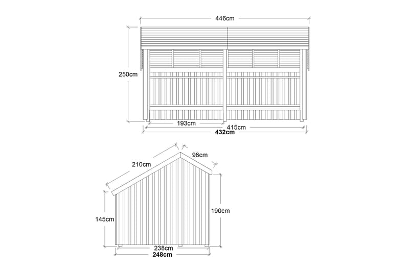 PLUS Multi Hagehus 10,5 m² - 2 Moduler Åpen - Grå - Hage - Uterom & feriehus - Hytter - Anneks