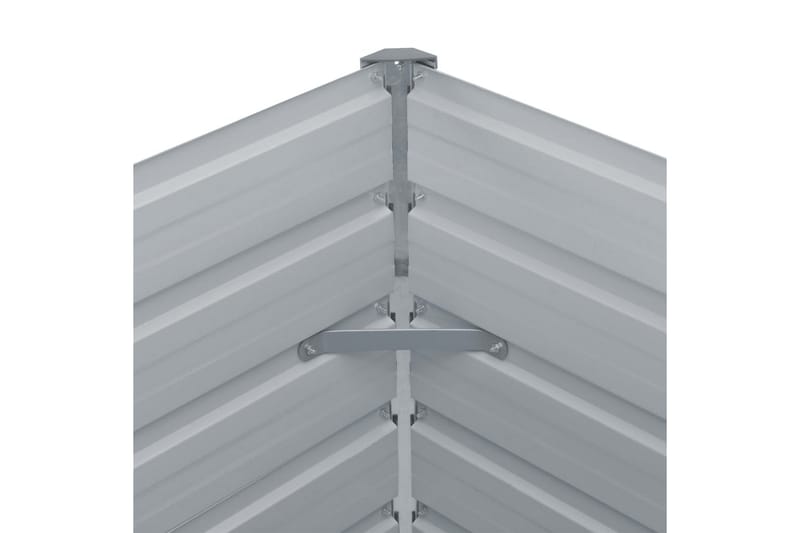 Forhøyet plantekasse 100x100x45 cm galvanisert stål grønn - Hagemøbler - Øvrig utendørs - Tilbehør utendørs - Hagekrukker