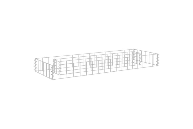 Gabion høybed galvanisert stål 90x30x10 cm - Silver - Hagemøbler - Øvrig utendørs - Tilbehør utendørs - Hagekrukker