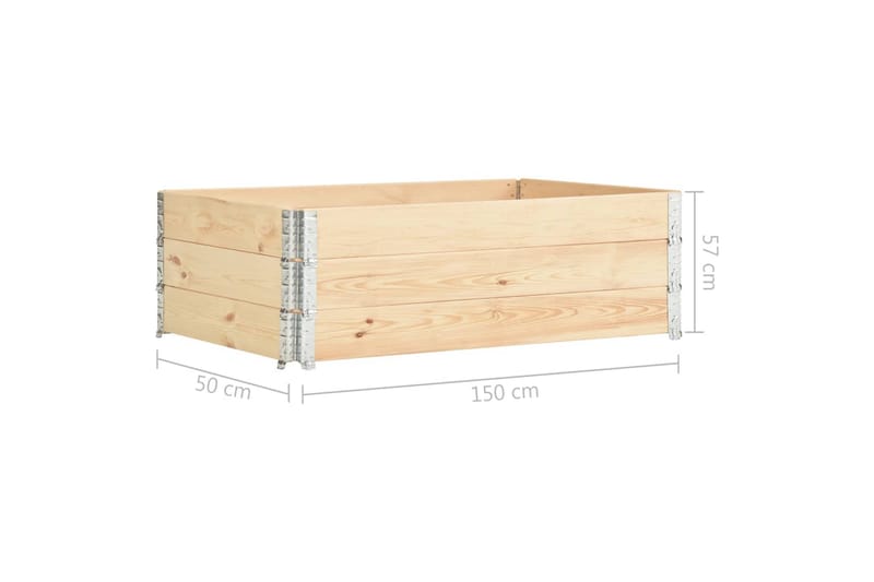 Høybed 3 stk 50x150 cm heltre furu - Hagemøbler - Øvrig utendørs - Tilbehør utendørs - Hagekrukker