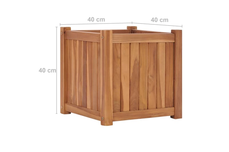 Høybed 40x40x40 cm heltre teak - Hagemøbler - Øvrig utendørs - Tilbehør utendørs - Hagekrukker