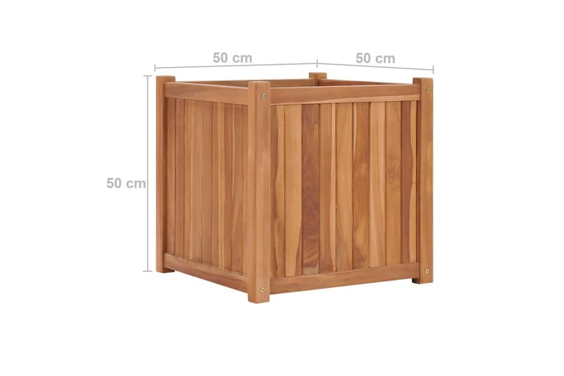 Høybed 50x50x50 cm heltre teak - Hagemøbler - Øvrig utendørs - Tilbehør utendørs - Hagekrukker