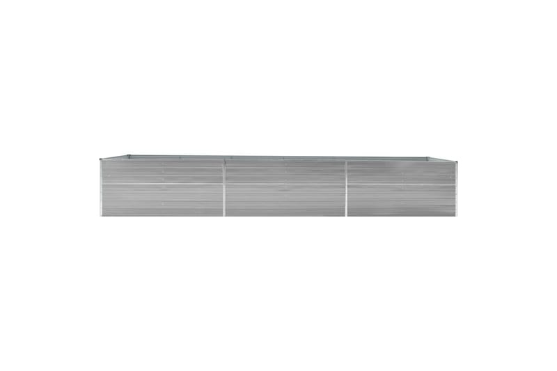 Høybed galvanisert stål 480x80x45 cm grå - Blomsterkasser - Hagekrukker