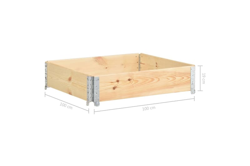 Pallekarm 100x100 cm heltre furu - Hagemøbler - Øvrig utendørs - Tilbehør utendørs - Hagekrukker