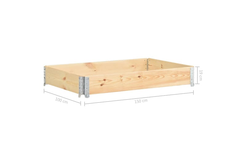 Pallekarm 100x150 cm heltre furu - Hagemøbler - Øvrig utendørs - Tilbehør utendørs - Hagekrukker