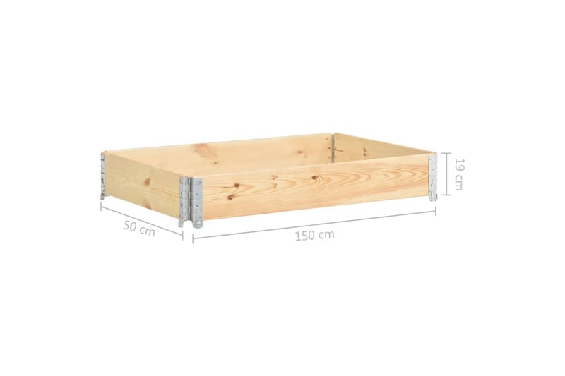 Pallekarm 50x150 cm heltre furu - Hagemøbler - Øvrig utendørs - Tilbehør utendørs - Hagekrukker