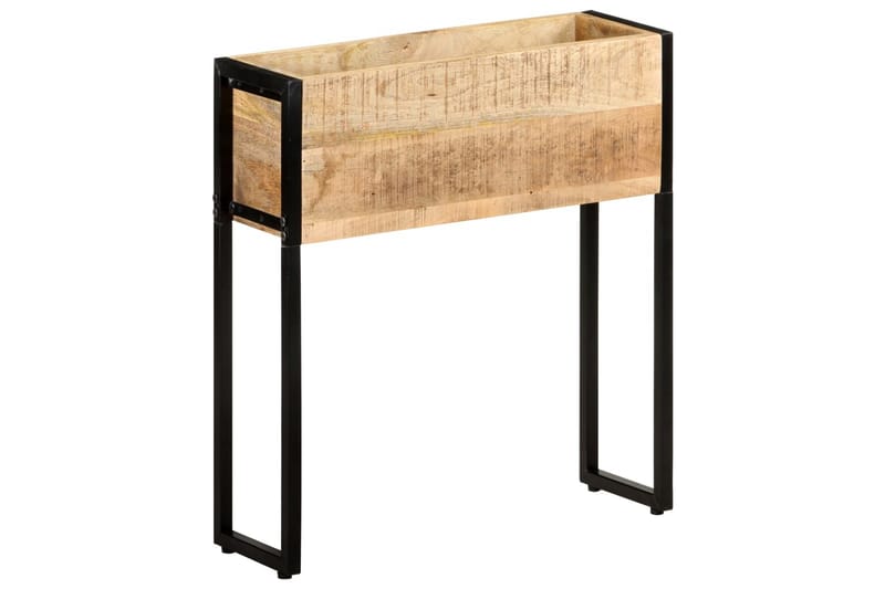 Plantekasse 60x20x68 cm grov heltre mango - Brun - Hagemøbler - Øvrig utendørs - Tilbehør utendørs - Hagekrukker