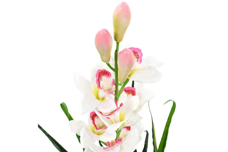 Kunstig cymbidium orkide med potte 100 cm grønn - Hagemøbler - Balkong - Balkongdyrking - Balkongblomster