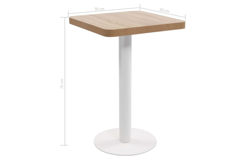 Bistrobord lysebrun 50x50 cm MDF - Brun - Hagemøbler - Balkong - Balkongmøbler - Balkongbord