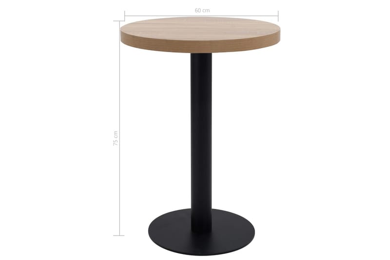 Bistrobord lysebrun 60 cm MDF - Brun - Hagemøbler - Balkong - Balkongmøbler - Balkongbord