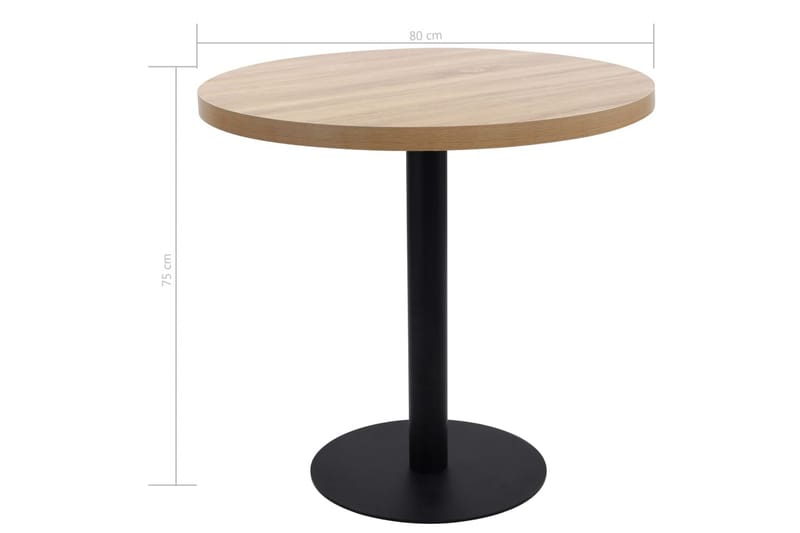 Bistrobord lysebrun 80 cm MDF - Brun - Hagemøbler - Balkong - Balkongmøbler - Balkongbord