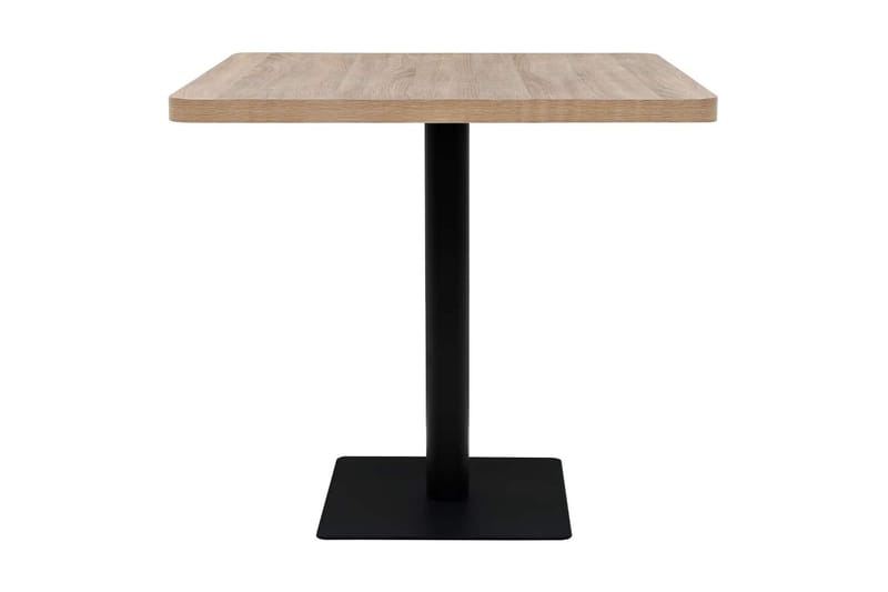 Bistrobord MDF og stål firkantet 80x80x75 cm eikefarge - Eik - Hagemøbler - Balkong - Balkongmøbler - Balkongbord