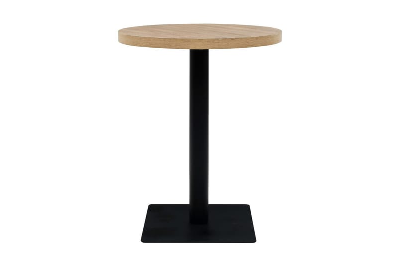 Bistrobord MDF og stål rund 60x75 cm eikefarge - Eik - Hagemøbler - Balkong - Balkongmøbler - Balkongbord