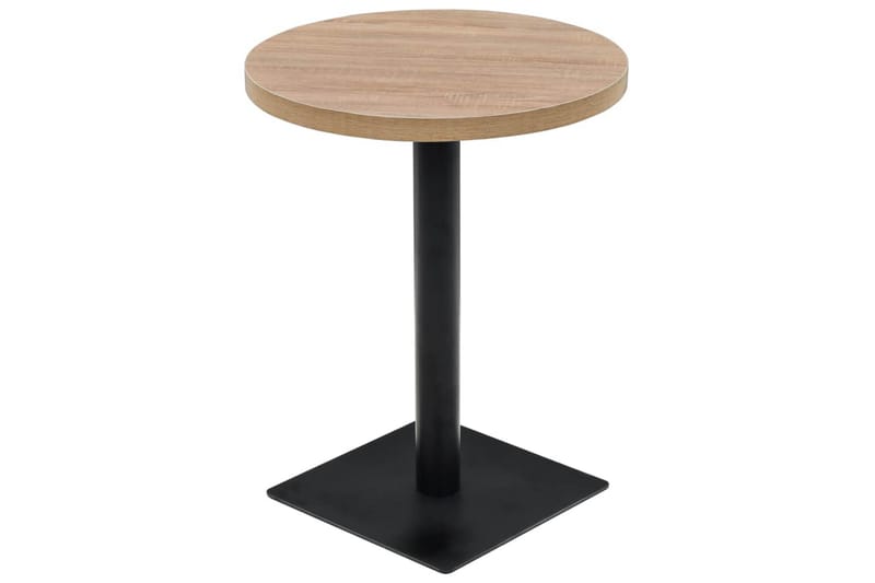 Bistrobord MDF og stål rund 60x75 cm eikefarge - Eik - Hagemøbler - Balkong - Balkongmøbler - Balkongbord