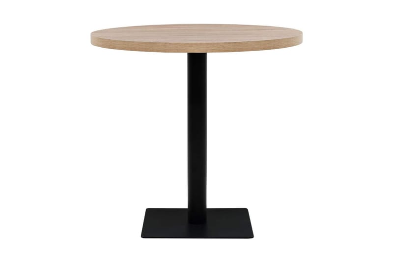 Bistrobord MDF og stål rund 80x75 cm eikefarge - Eik - Hagemøbler - Balkong - Balkongmøbler - Balkongbord