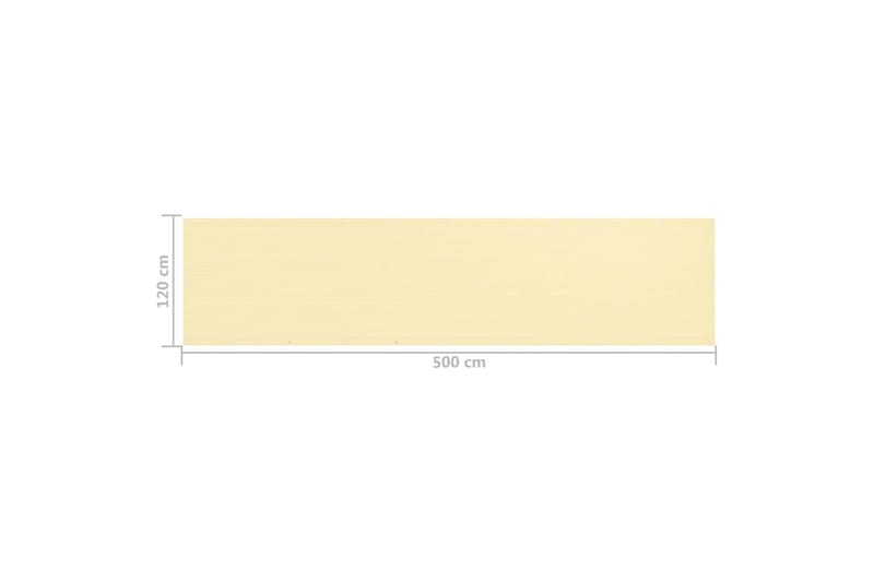 Balkongskjerm beige 120x500 cm HDPE - Beige - Hagemøbler - Balkong - Sikkerhet & vindbeskyttelse balkong - Balkongbeskyttelse