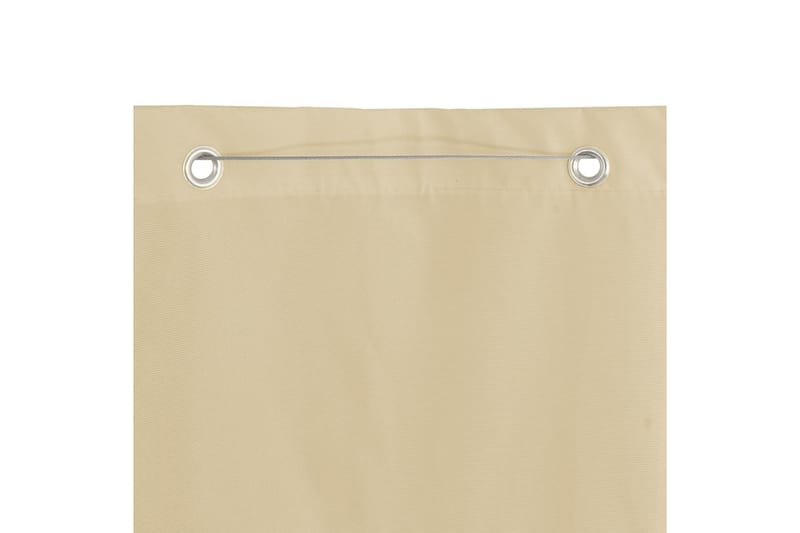 Balkongskjerm beige 140x240 cm oxfordstoff - Beige - Hagemøbler - Balkong - Sikkerhet & vindbeskyttelse balkong - Balkongbeskyttelse