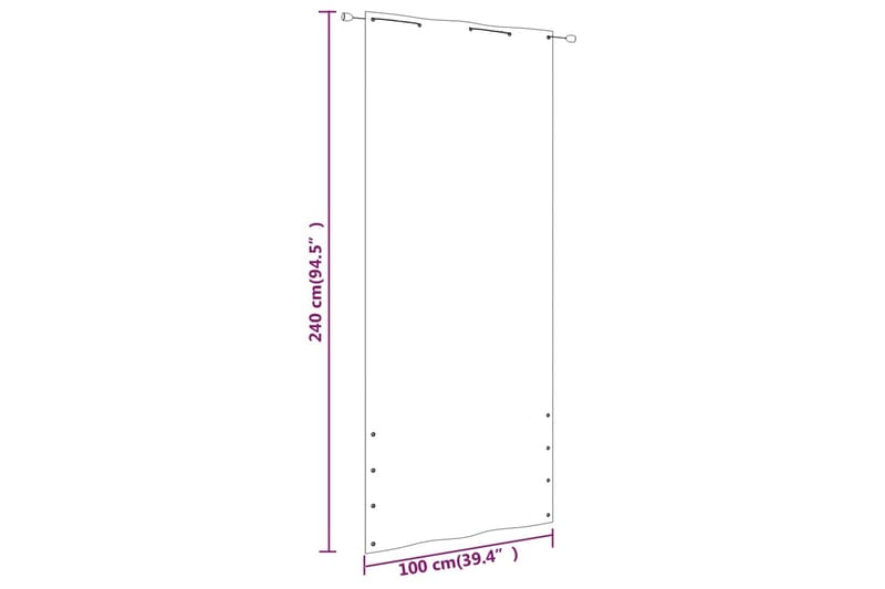 Balkongskjerm blå 100x240 cm oxfordstoff - Blå - Hagemøbler - Balkong - Sikkerhet & vindbeskyttelse balkong - Balkongbeskyttelse