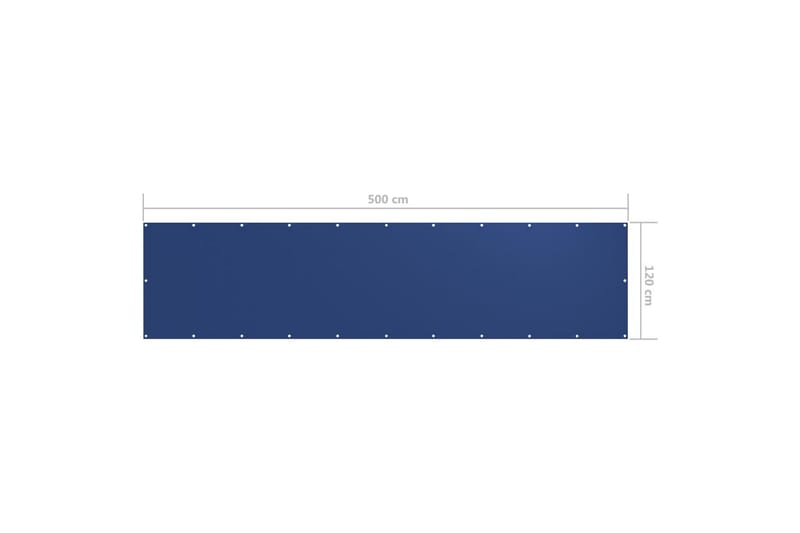 Balkongskjerm blå 120x500 cm oxfordstoff - Blå - Hagemøbler - Balkong - Sikkerhet & vindbeskyttelse balkong - Balkongbeskyttelse