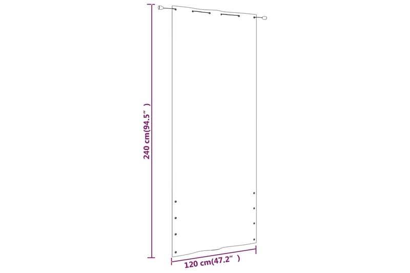 Balkongskjerm blå og hvit 120x240 cm oxfordstoff - Flerfarget - Hagemøbler - Balkong - Sikkerhet & vindbeskyttelse balkong - Balkongbeskyttelse