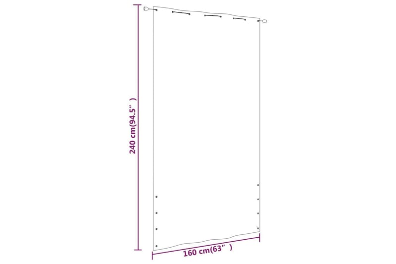 Balkongskjerm brun 160x240 cm oxfordstoff - Brun - Hagemøbler - Balkong - Sikkerhet & vindbeskyttelse balkong - Balkongbeskyttelse