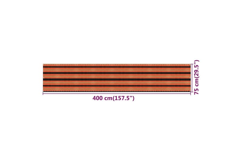 Balkongskjerm flerfarget 75x400 cm HDPE - Flerfarget - Hagemøbler - Balkong - Sikkerhet & vindbeskyttelse balkong - Balkongbeskyttelse