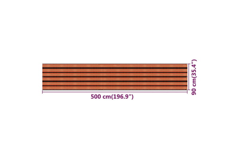 Balkongskjerm flerfarget 90x500 cm HDPE - Flerfarget - Hagemøbler - Balkong - Sikkerhet & vindbeskyttelse balkong - Balkongbeskyttelse