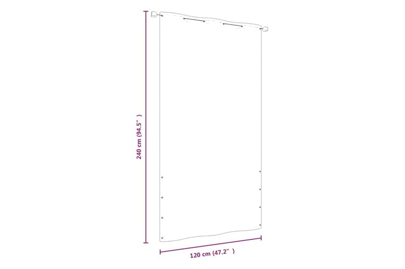 Balkongskjerm rød 120x240 cm oxfordstoff - Rød - Hagemøbler - Balkong - Sikkerhet & vindbeskyttelse balkong - Balkongbeskyttelse