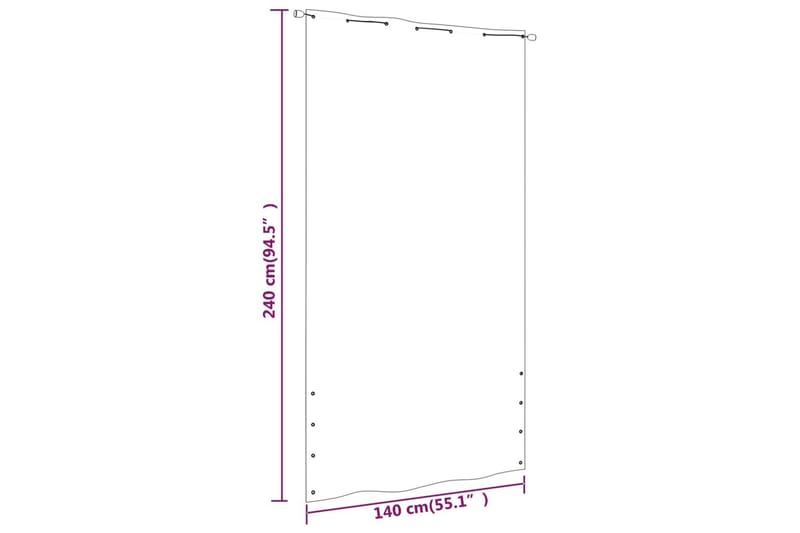 Balkongskjerm terrakotta 140x240 cm oxfordstoff - Brun - Hagemøbler - Balkong - Sikkerhet & vindbeskyttelse balkong - Balkongbeskyttelse