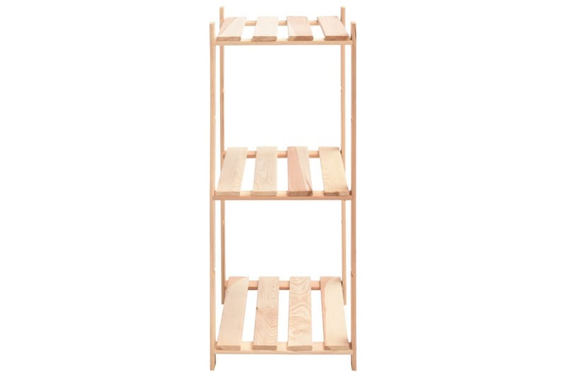 Oppbevaringshylle 3 etasjer 60x38x90 cm heltre furu 150 kg - Beige - Hagemøbler - Hagebord - Avlastningsbord & brettbord