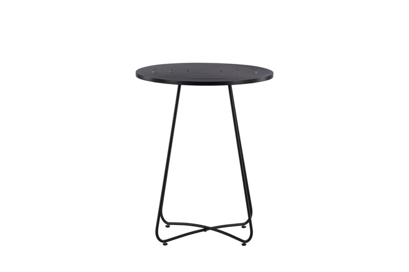 Bacong Cafébord 60 cm Rundt - Svart - Hagemøbler - Hagebord - Cafebord