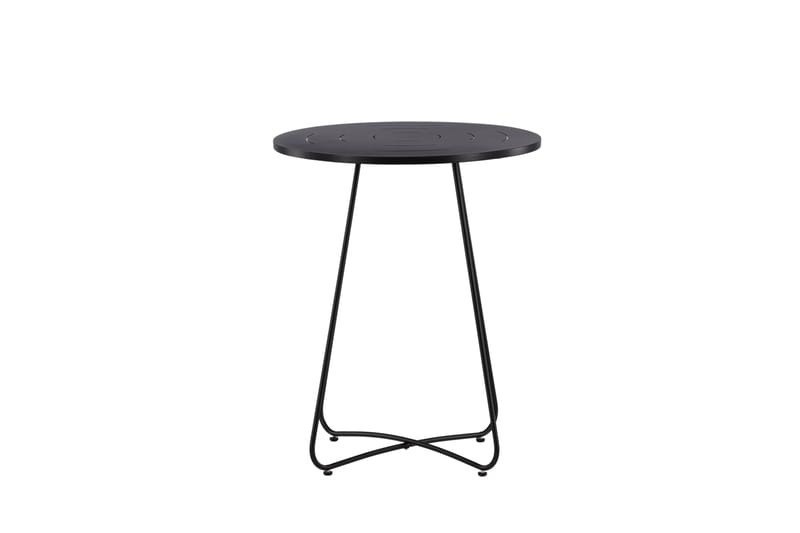 Bacong Cafébord 60 cm Rundt - Svart - Hagemøbler - Hagebord - Cafebord