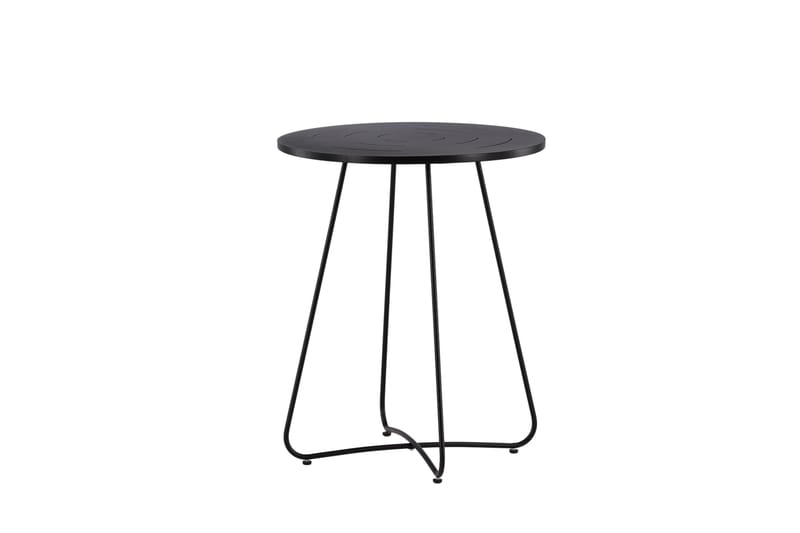 Bacong Cafébord 60 cm Rundt - Svart - Hagemøbler - Hagebord - Cafebord